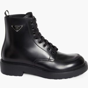Authentic Prada Men’s Combat Boots Black Leather New size 8 US or 12 US $1370